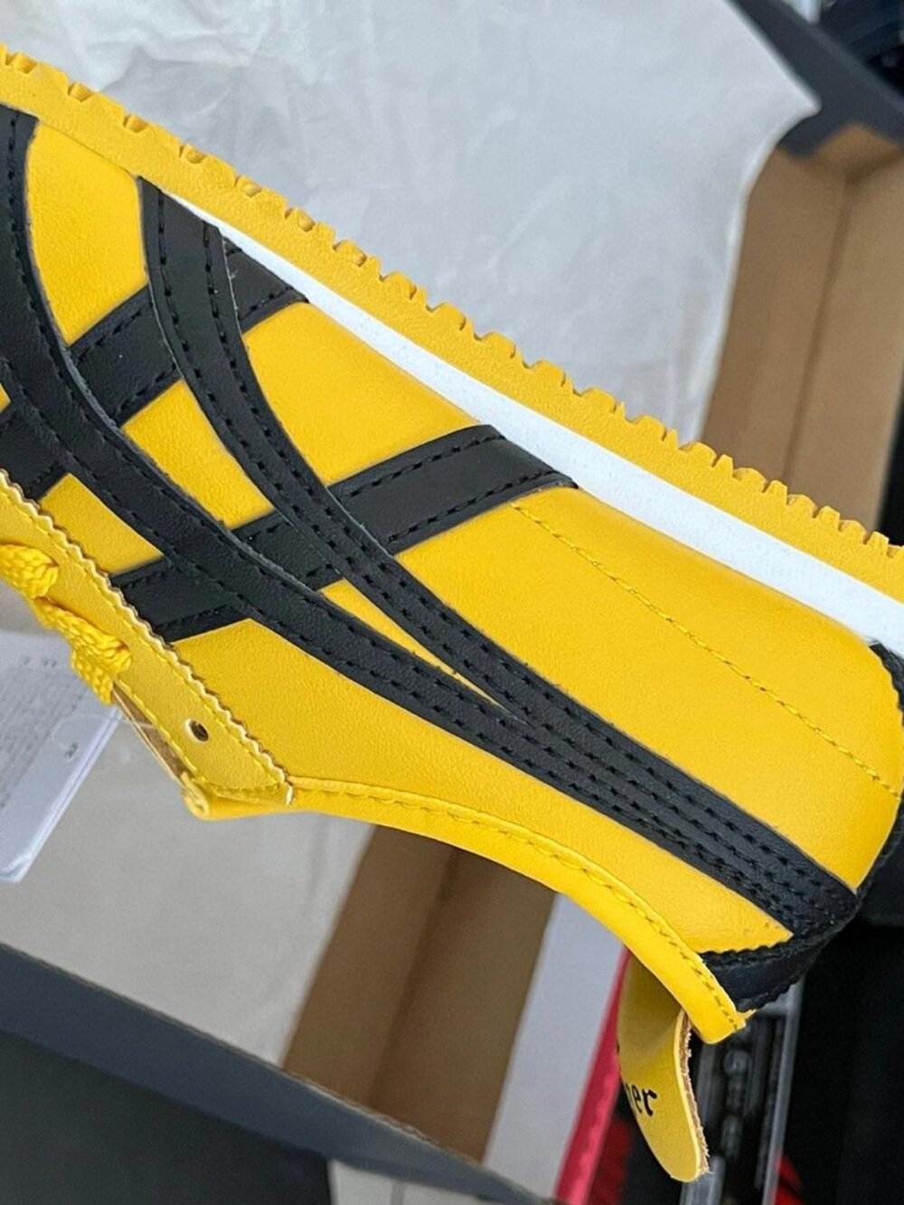 Onitsuka Tiger Mexico 66 Yellow Black Retro Sneakers Women’s - Picture 7 of 8